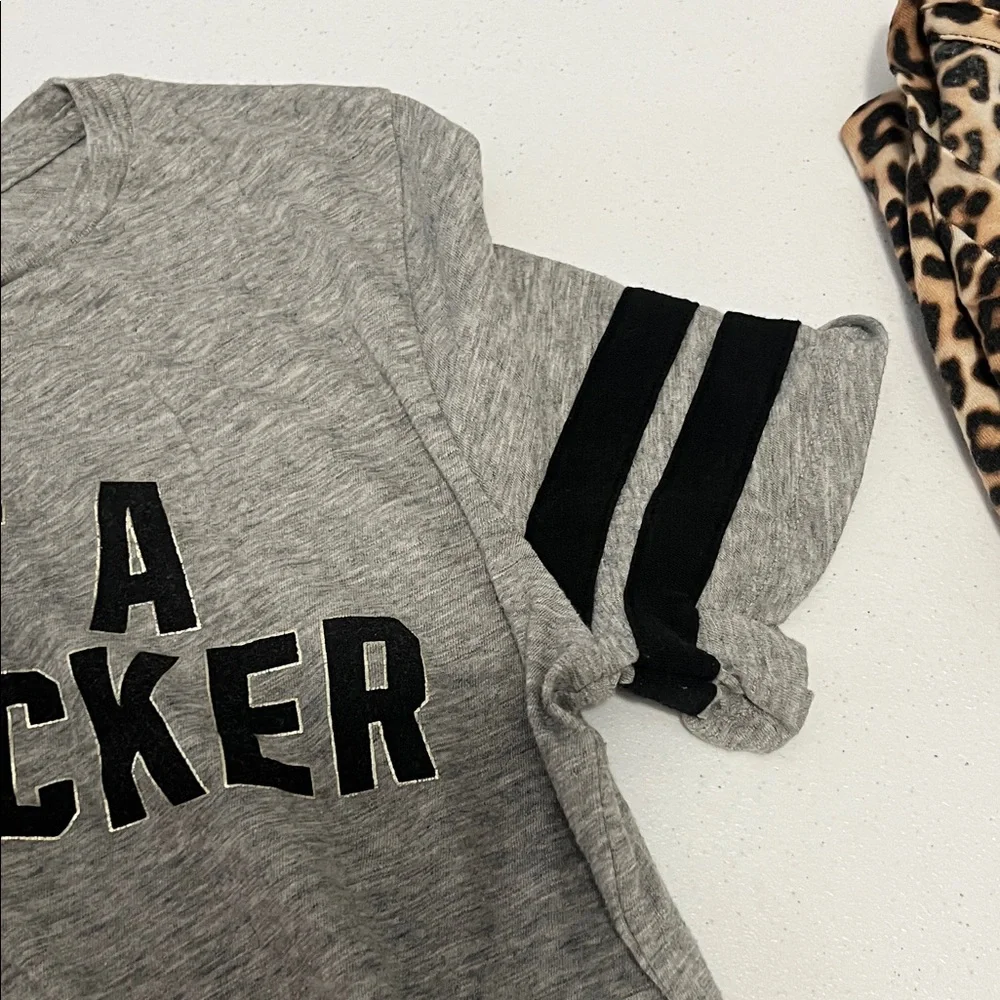 Victoria's Secret Gray Tee with 5/25 Black Text - Picture 4 of 5